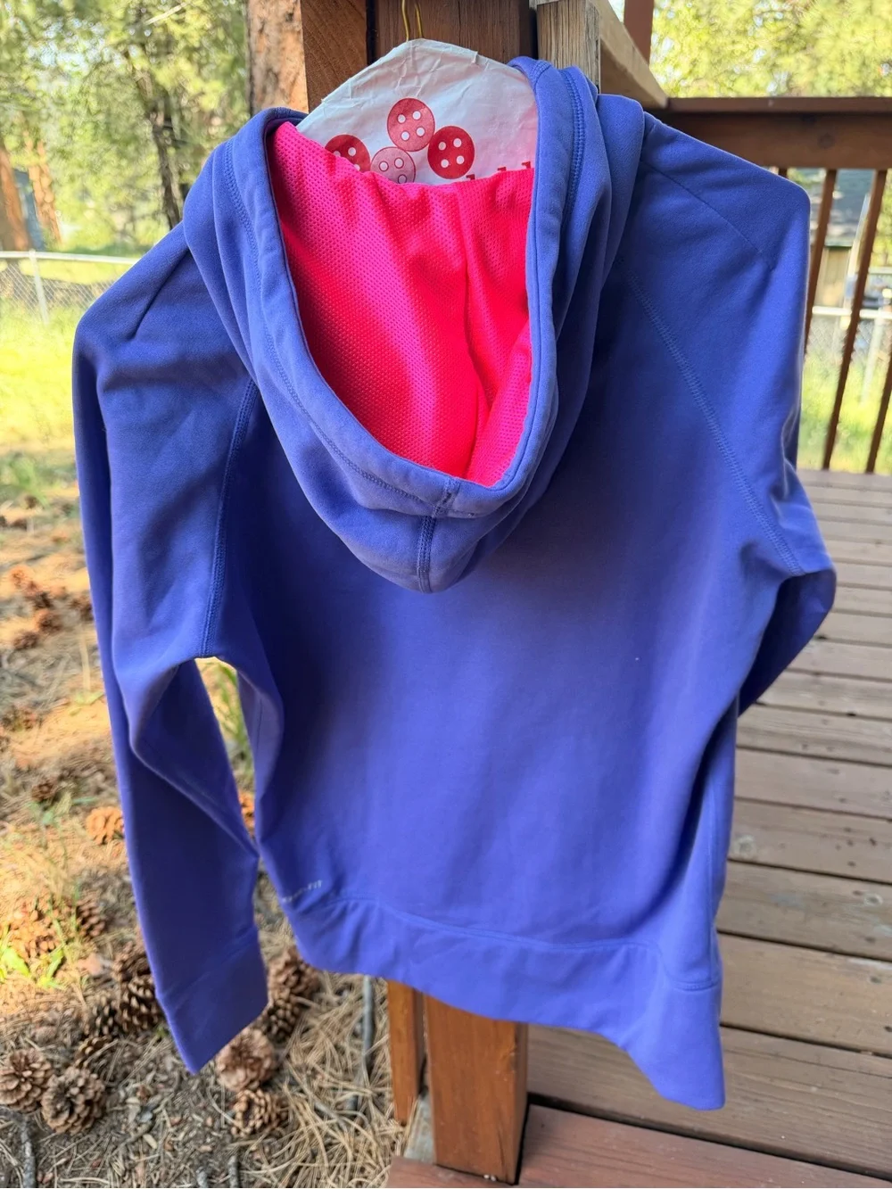 Vintage Nike Purple Pullover Hoodie with Pink Logo